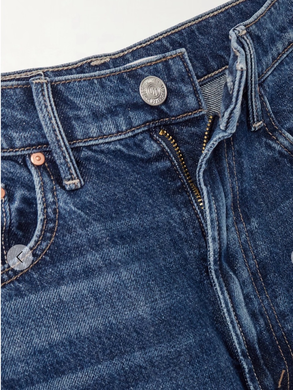 MOTHER Wide-Leg Jeans in Classic Blue - Picture 4 of 9